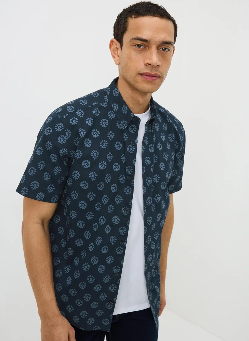 ماتلان Navy Geo Short Sleeve Shirt